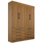 Guarda Roupa Solteiro 4 Portas 6 Gavetas - Mônaco-cinamomo -