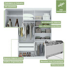 Guarda-roupa Solteiro 4 Portas Alonzo Branco