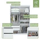 Guarda-roupa Solteiro 4 Portas Alonzo Branco