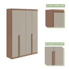 Guarda-roupa Solteiro 4 Portas Alonzo Carvalho/off White