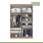 Guarda-roupa Solteiro 4 Portas Alonzo Carvalho/off White