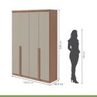 Guarda-roupa Solteiro 4 Portas Alonzo Carvalho/off White