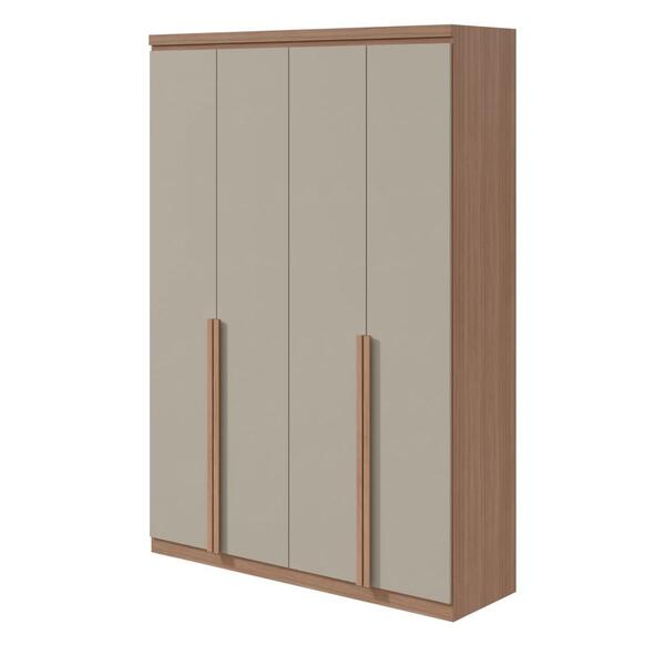 Guarda-roupa Solteiro 4 Portas Alonzo Carvalho/off White