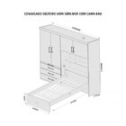 Guarda-roupa Solteiro 4 Portas Com Cama Baú Lyon E Mesa Retrá