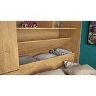 Guarda-roupa Solteiro 4 Portas Com Cama Baú Lyon E Mesa Retrá