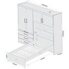 Guarda-roupa Solteiro 4 Portas Com Cama Baú Lyon E Mesa Retrá