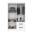 Guarda Roupa Solteiro 4 Portas Com Espelho 2 Gavetas Cometa S