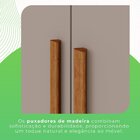 Guarda-roupa Solteiro 4 Portas Com Espelho 2 Gavetas Estrela