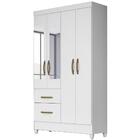 Guarda Roupa Solteiro 4 Portas Com Espelho 8523 Moval