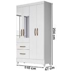 Guarda Roupa Solteiro 4 Portas Com Espelho 8523 Moval