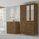 Guarda Roupa Solteiro 4 Portas Com Espelho 8704 Moval