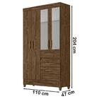Guarda Roupa Solteiro 4 Portas Com Espelho 8704 Moval