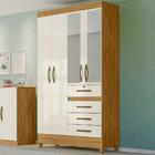 Guarda Roupa Solteiro 4 Portas Com Espelho 8704 Moval