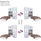 Guarda-roupa Solteiro 4 Portas Com Espelho E Cama Baú Happy E