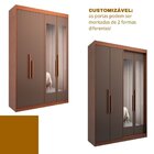 Guarda Roupa Solteiro 4 Portas Com Espelho Manila Carvalho Ve