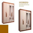 Guarda Roupa Solteiro 4 Portas Com Espelho Manila Carvalho Ve