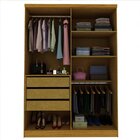 Guarda Roupa Solteiro 4 Portas Com Espelho Paolo Yescasa Natu