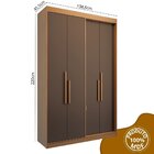 Guarda Roupa Solteiro 4 Portas E 2 Gavetas 100% Mdf Manila Ce