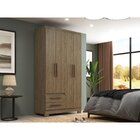 Guarda-roupa Solteiro 4 Portas E 2 Gavetas Wood