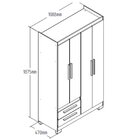 Guarda-roupa Solteiro 4 Portas E 2 Gavetas Wood