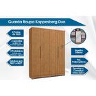 Guarda Roupa Solteiro 4 Portas E 3 Gavetas C/ Pés Duo H554 Fr