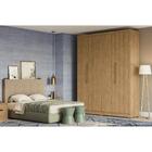 Guarda Roupa Solteiro 4 Portas E 3 Gavetas C/ Pés Duo H554 Fr