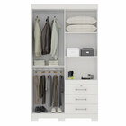 Guarda Roupa Solteiro 4 Portas E 3 Gavetas Com Pés Plus Flex