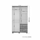 Guarda Roupa Solteiro 4 Portas E 3 Gavetas Com Pés Plus Flex