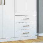 Guarda Roupa Solteiro 4 Portas E 3 Gavetas Com Pés Plus Flex