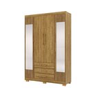 Guarda-roupa Solteiro 4 Portas E 3 Gavetas Madri Nature/brisa