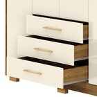 Guarda-roupa Solteiro 4 Portas E 3 Gavetas Madri Nature/champ