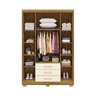 Guarda-roupa Solteiro 4 Portas E 3 Gavetas Madri Nature/champ