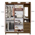 Guarda Roupa Solteiro 4 Portas E 3 Gavetas Pérola Albatroz