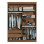 Guarda Roupa Solteiro 4 Portas Flex Buriti Santos Andirá