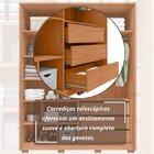 Guarda-roupa Solteiro 4 Portas Francis Freijó/off White