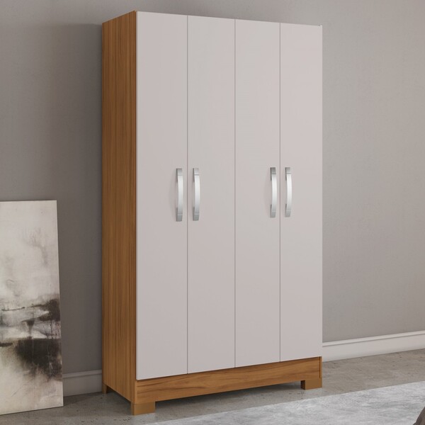 Guarda-roupa Solteiro 4 Portas Freijó/off White Nt 5160 - Not