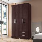 Guarda Roupa Solteiro 4 Portas Louise Castanho 1095