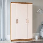 Guarda-roupa Solteiro 4 Portas Lyon 8 Prateleiras 40466 Off/w