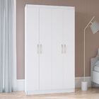 Guarda-roupa Solteiro 4 Portas Lyon 8 Prateleiras 40468 Branc
