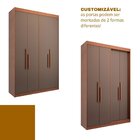 Guarda Roupa Solteiro 4 Portas Manila Carvalho Vermontt / Fen