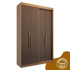 Guarda Roupa Solteiro 4 Portas Manila Cedro / Fendi