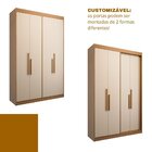 Guarda Roupa Solteiro 4 Portas Manila Cedro / Off White