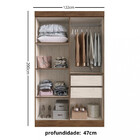 Guarda Roupa Solteiro 4 Portas Mdf New Recife Doripel