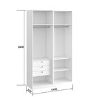 Guarda Roupa Solteiro 4 Portas Mdf Vicenzo Branco