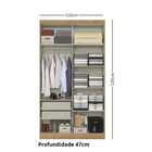 Guarda Roupa Solteiro 4 Portas Milan Thb