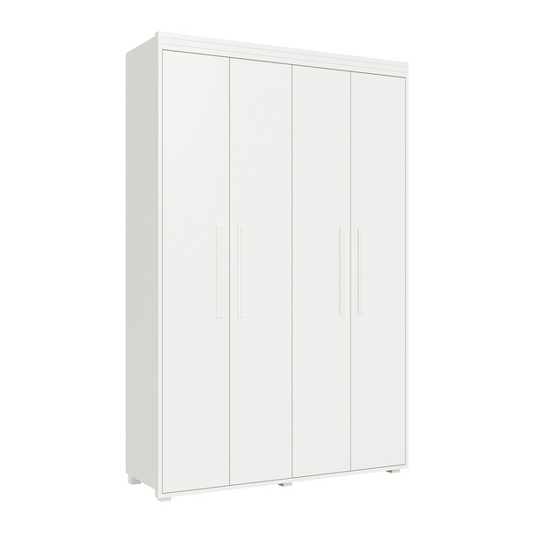 Guarda-roupa Solteiro 4 Portas Milão Estilo E Organização