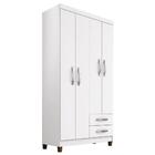 Guarda Roupa Solteiro 4 Portas Modena I03 Flex Branco/azul/ro