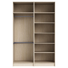 Guarda-Roupa de Solteiro 4 Portas de Abrir com Prateleiras MDP Oásis e Reflecta Bronze 243,2x159,6x54cm EVO'M Spaceo