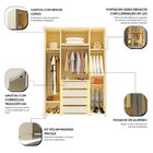 Guarda-roupa Solteiro 4 Portas Reflecta Com Pés E Led 100% Md