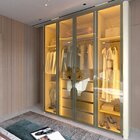 Guarda-roupa Solteiro 4 Portas Reflecta Com Pés E Led 100% Md